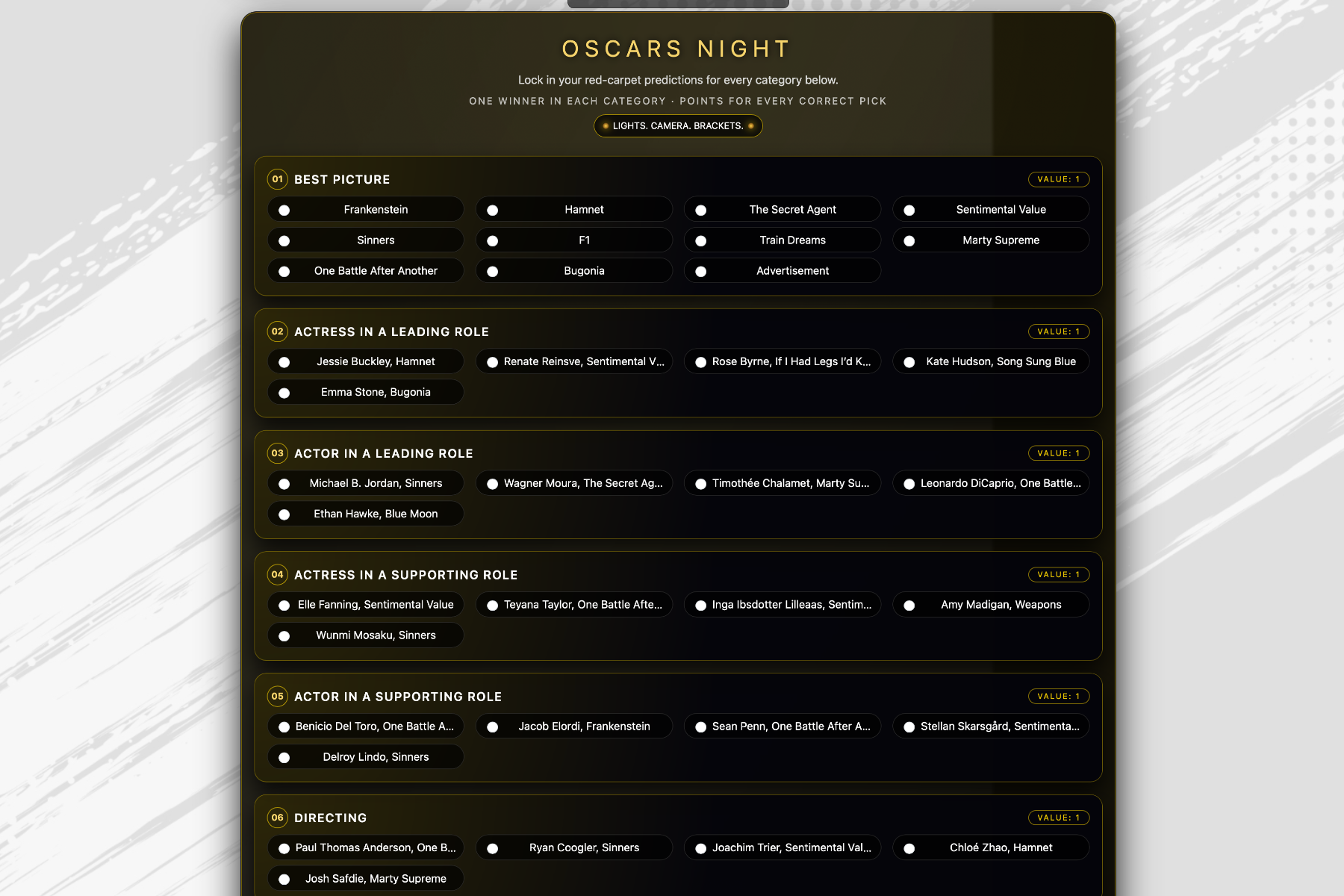 Academy Award Winner Contest contest preview