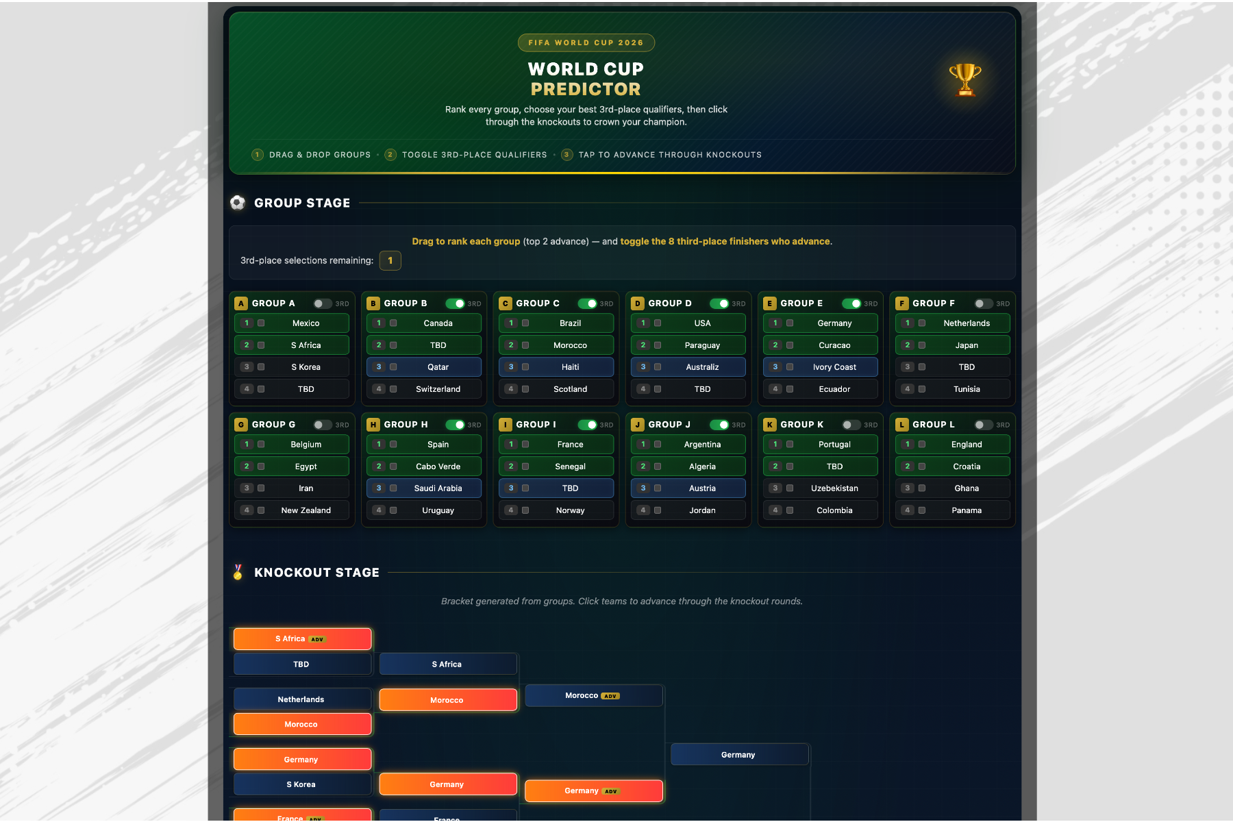 FIFA World Cup Bracket Contest contest preview