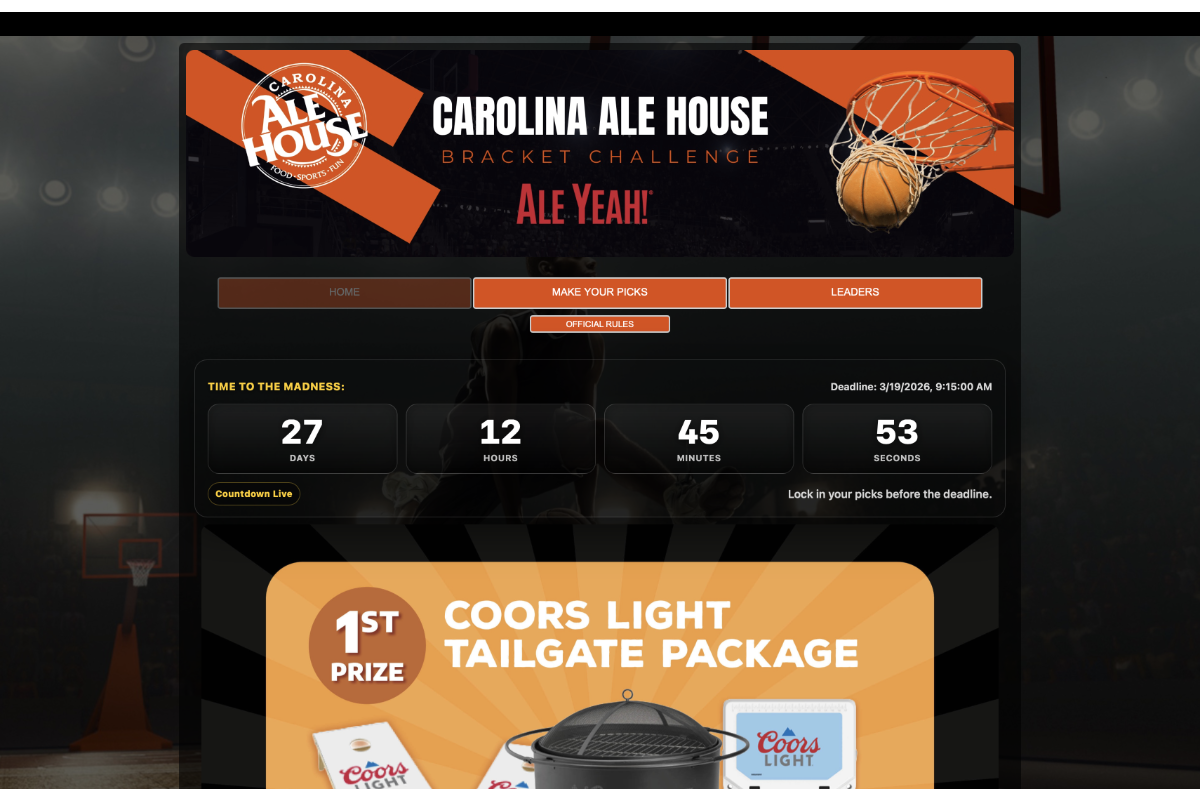 Sports bar TV leaderboard example
